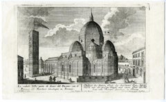 A view of Piazza del Duomo in Florence by Engelbrecht - Engraving - 18th Century