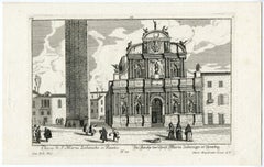 Antique Chiesa di Santa Maria del Giglio by Engelbrecht - Engraving - 18th Century