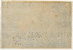 Tobias and the angel landscape by Visscher - Etching - 17th Century