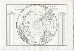Map of the Southern Hemisphere by Bonne - Engraving - 18th Century