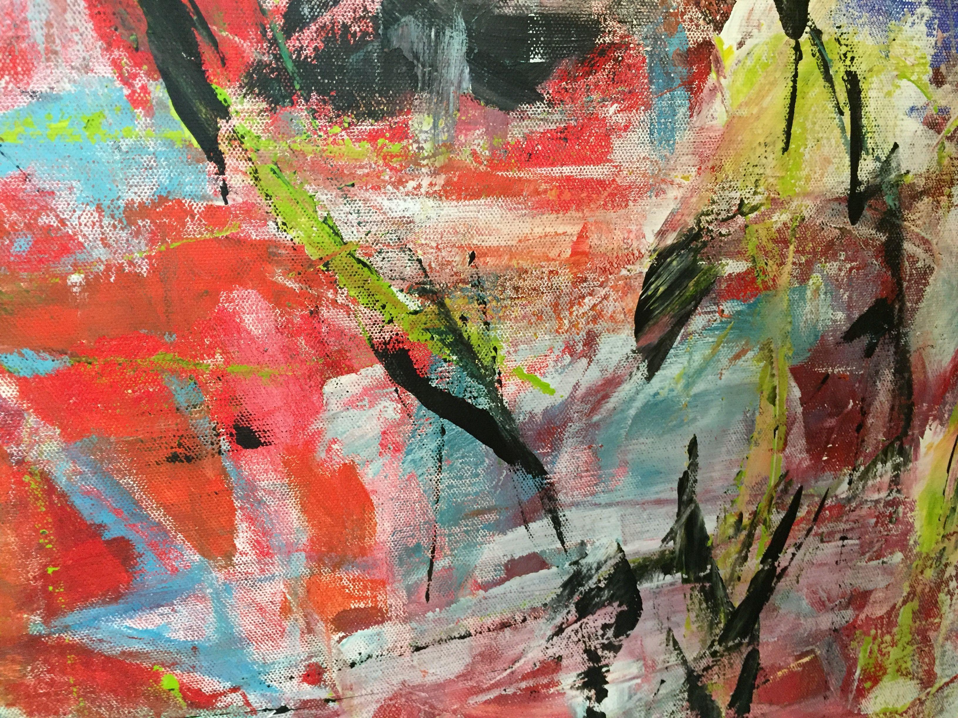 Something to talk about, Gemälde, Acryl auf Leinwand – Painting von Christel Haag