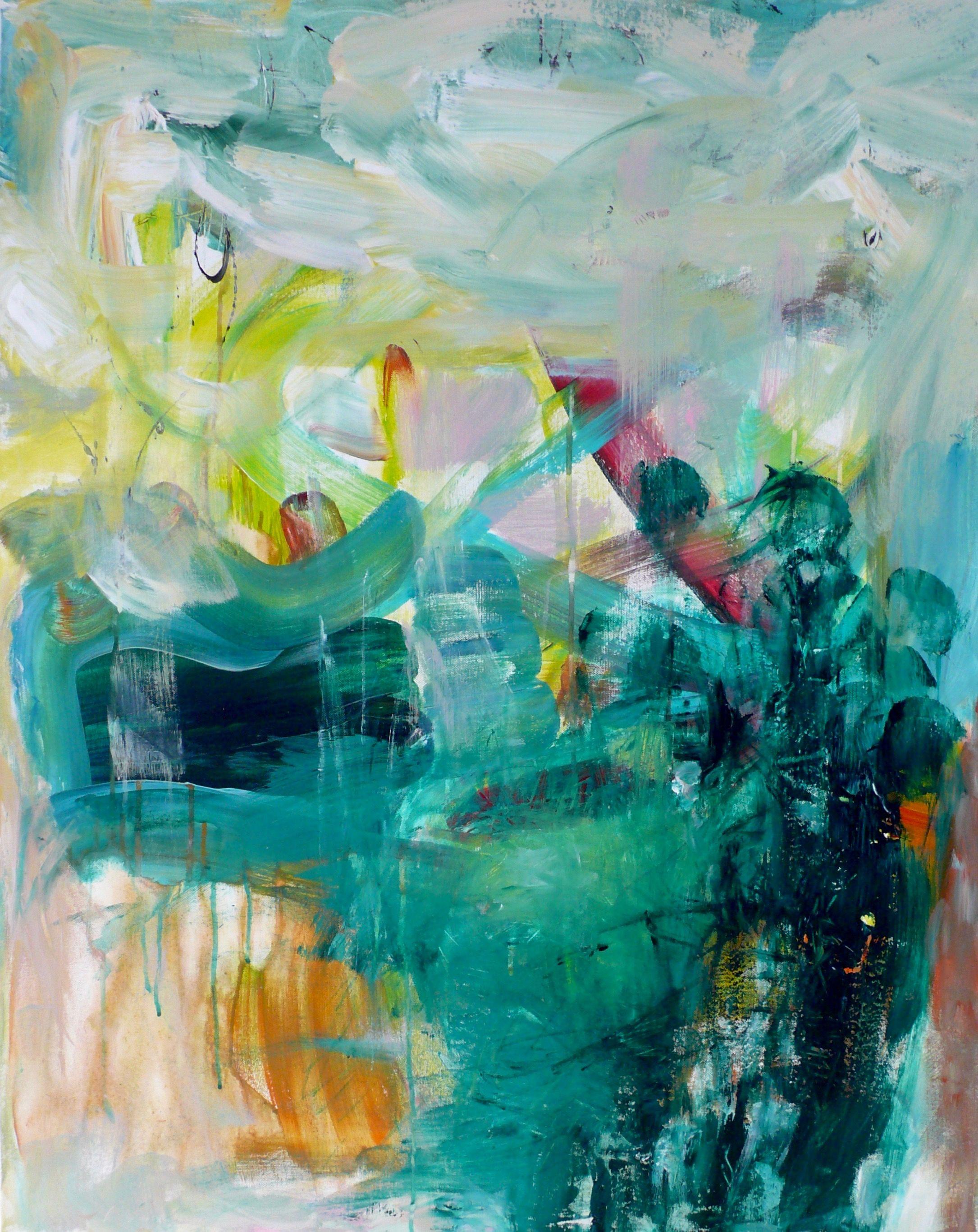 Christel Haag Abstract Painting - Hold on, Painting, Acrylic on Canvas