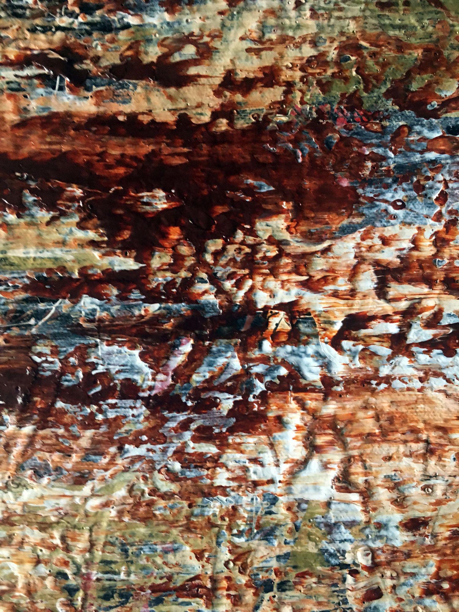 „ „Toasted“, Gemälde, Acryl auf Leinwand (Braun), Abstract Painting, von Preston M. Smith 