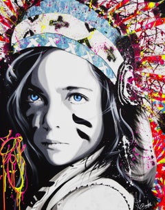 NATIVO AMERICANO, Pintura, Acrílico sobre lienzo