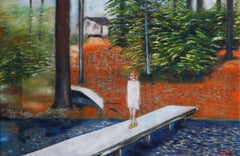 THE WHITE DRESS, Painting, Oil on Canvas