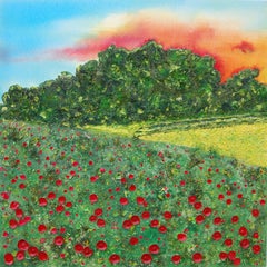Hertfordshire Sunrise, Painting, Acrylic on Canvas