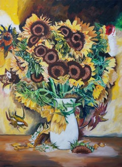 SUNFLOWERS, Painting, Oil on Canvas