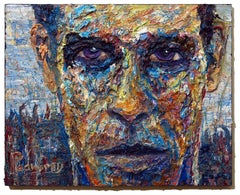 UNTITLED m1056 - Original oil painting portrait, Painting, Oil on Canvas