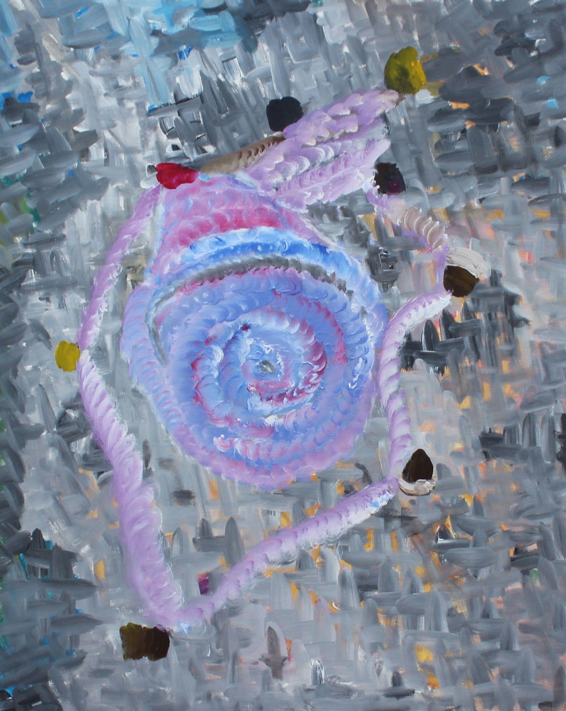 Asteroide, Pintura, Acrílico sobre lienzo - Painting de Dionysios Maravegias
