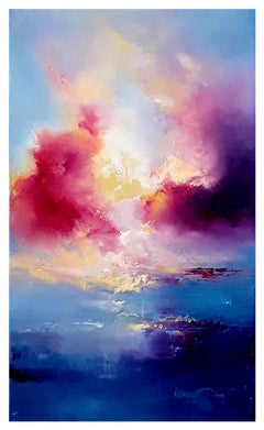 Magenta reflection, Painting, Oil on Canvas