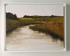 Marsh 4, Gemälde, Öl auf Holzplatte