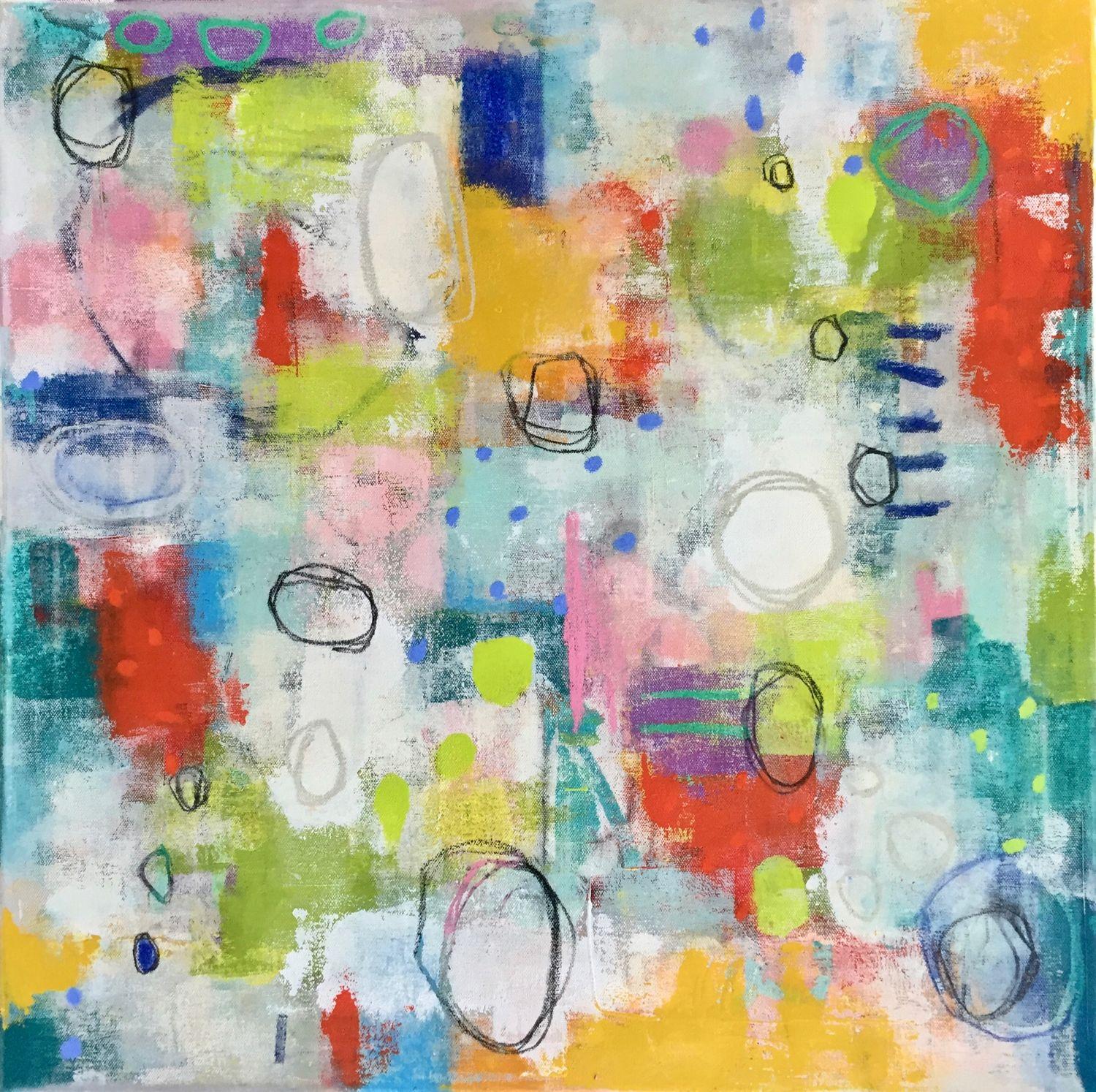 Rebecca Dodson Abstract Painting - Once Upon a Time, Painting, Acrylic on Canvas