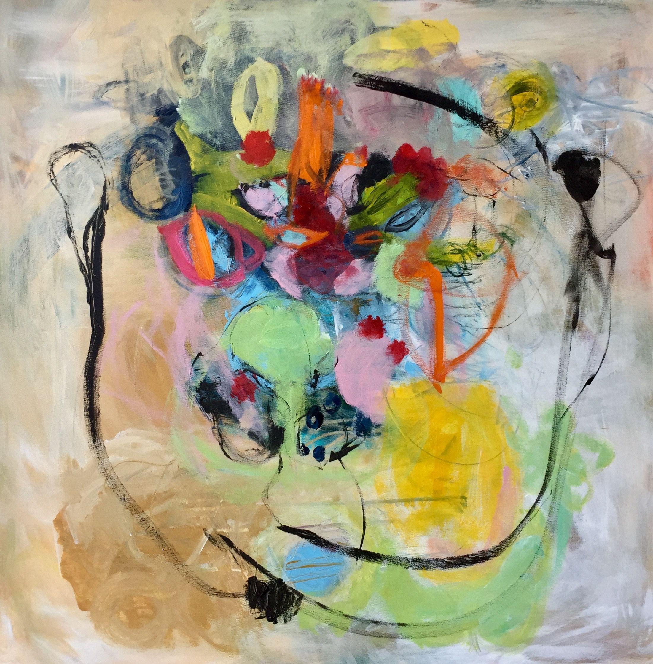 Flausen im Kopf, Painting, Acrylic on Canvas
