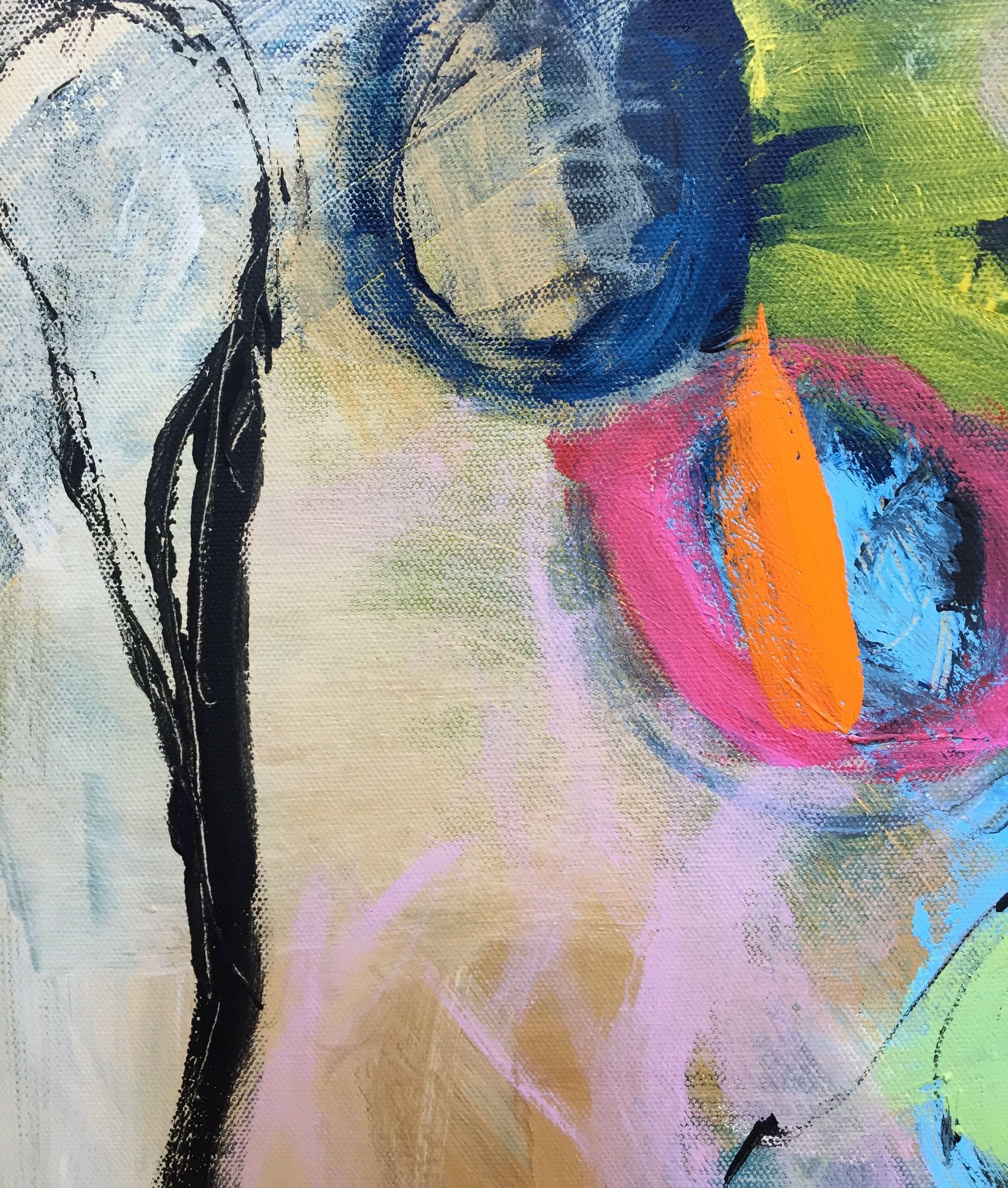 Flausen im Kopf, Painting, Acrylic on Canvas For Sale 1
