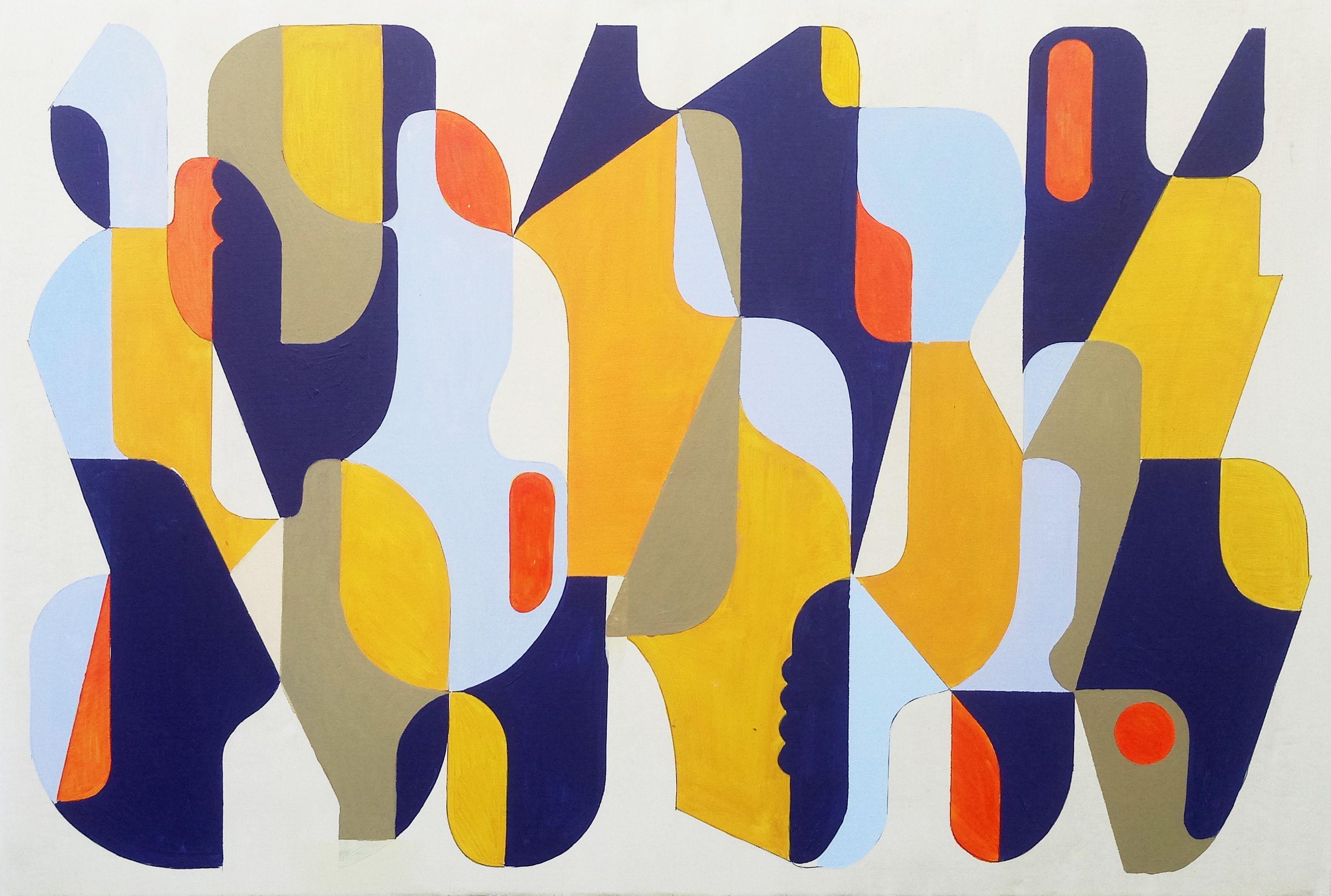Liam Hennessy Abstract Painting - Caravan, Painting, Acrylic on Canvas
