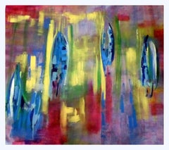 Blaue Glocken, Gemälde, Acryl auf Leinwand