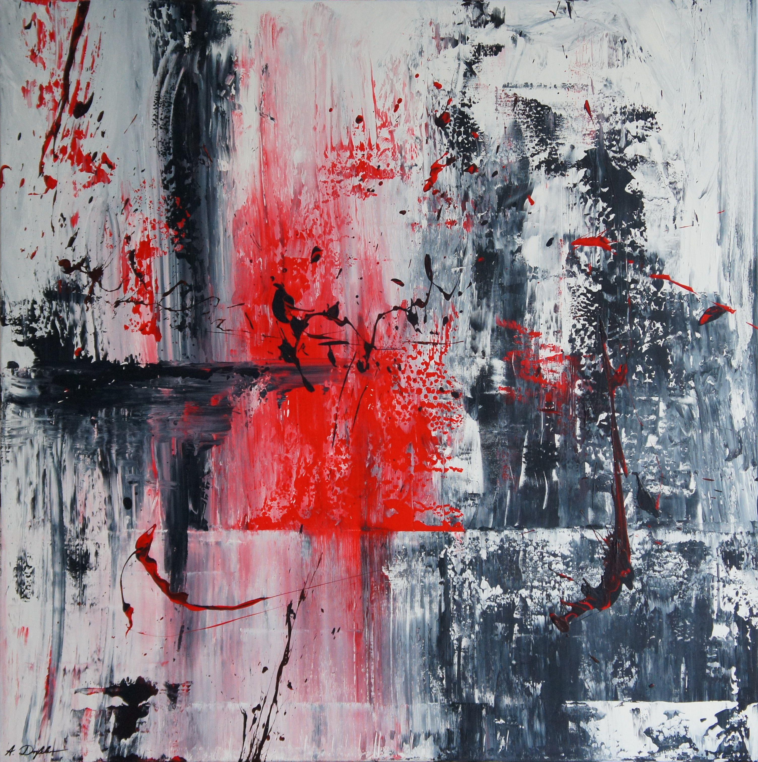 Blood Brain Barrier (100 x 100 cm) (40x40 inches), Painting, Acrylic on Canvas