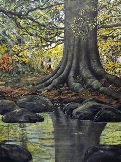 Beside Still waters, Painting, Acrylic on Canvas