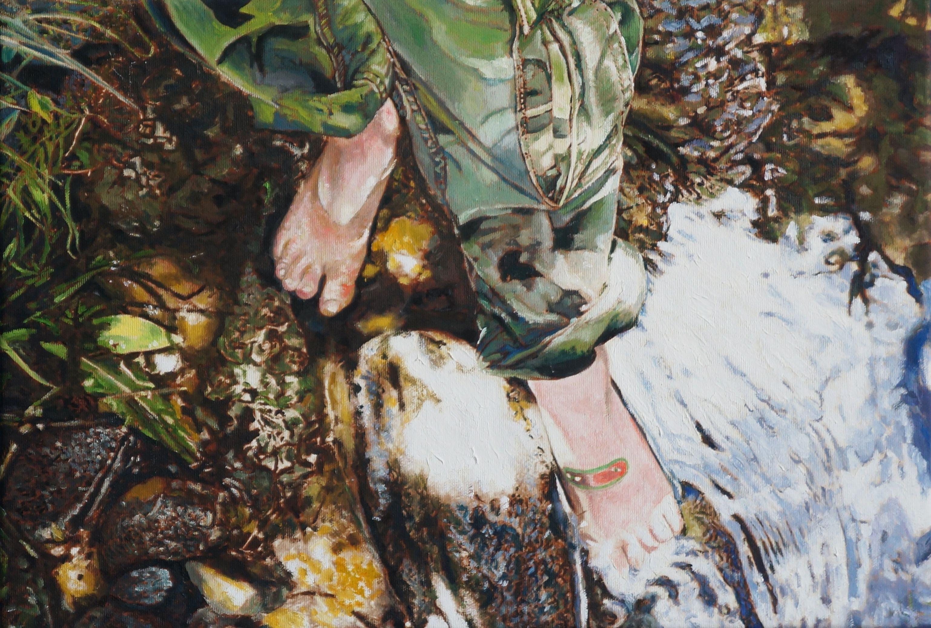 THE CREEK, Pittura, Olio su tela - Painting di Vincent Zambrano