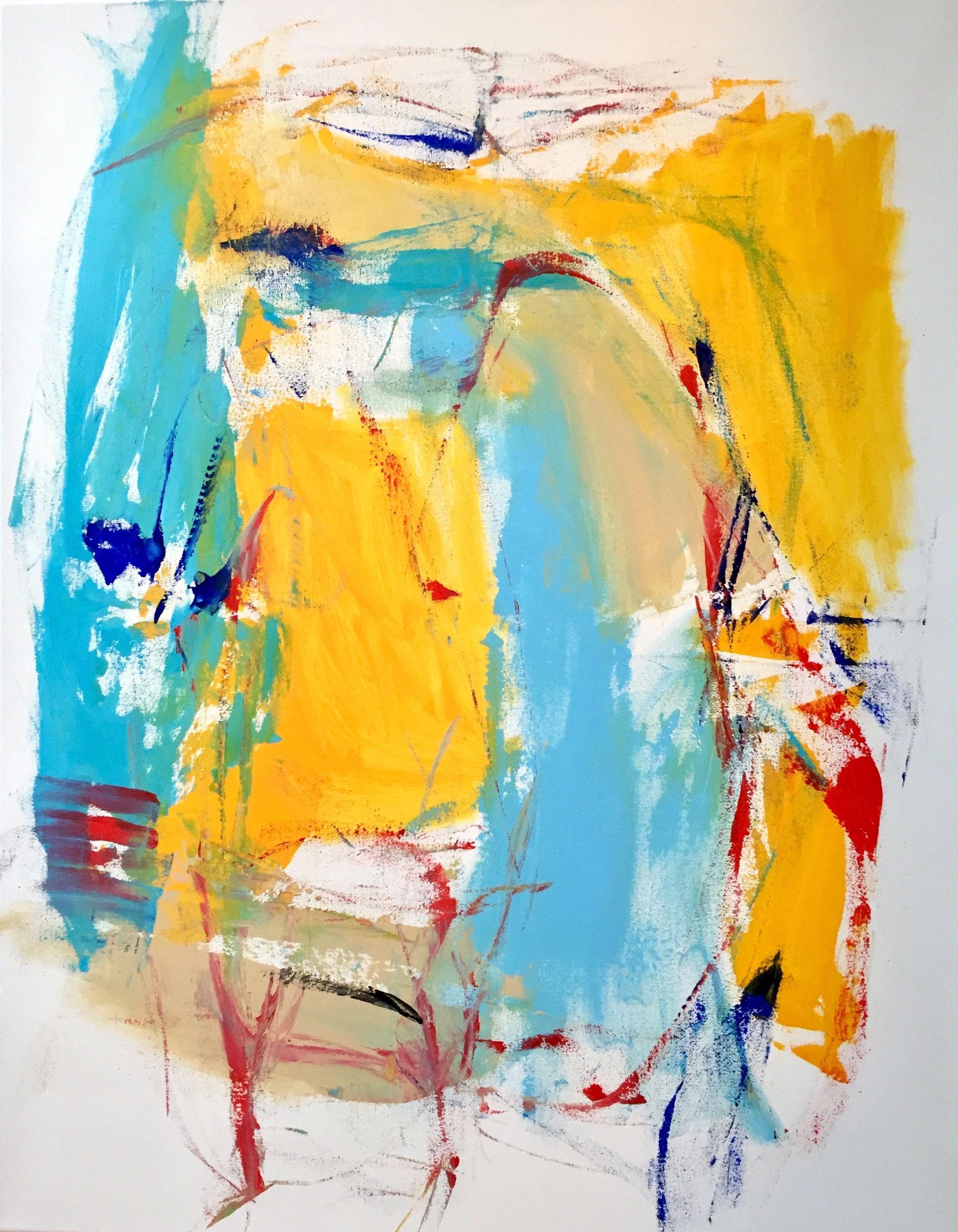 Christel Haag Abstract Painting – Go for it 1, Gemälde, Acryl auf Leinwand