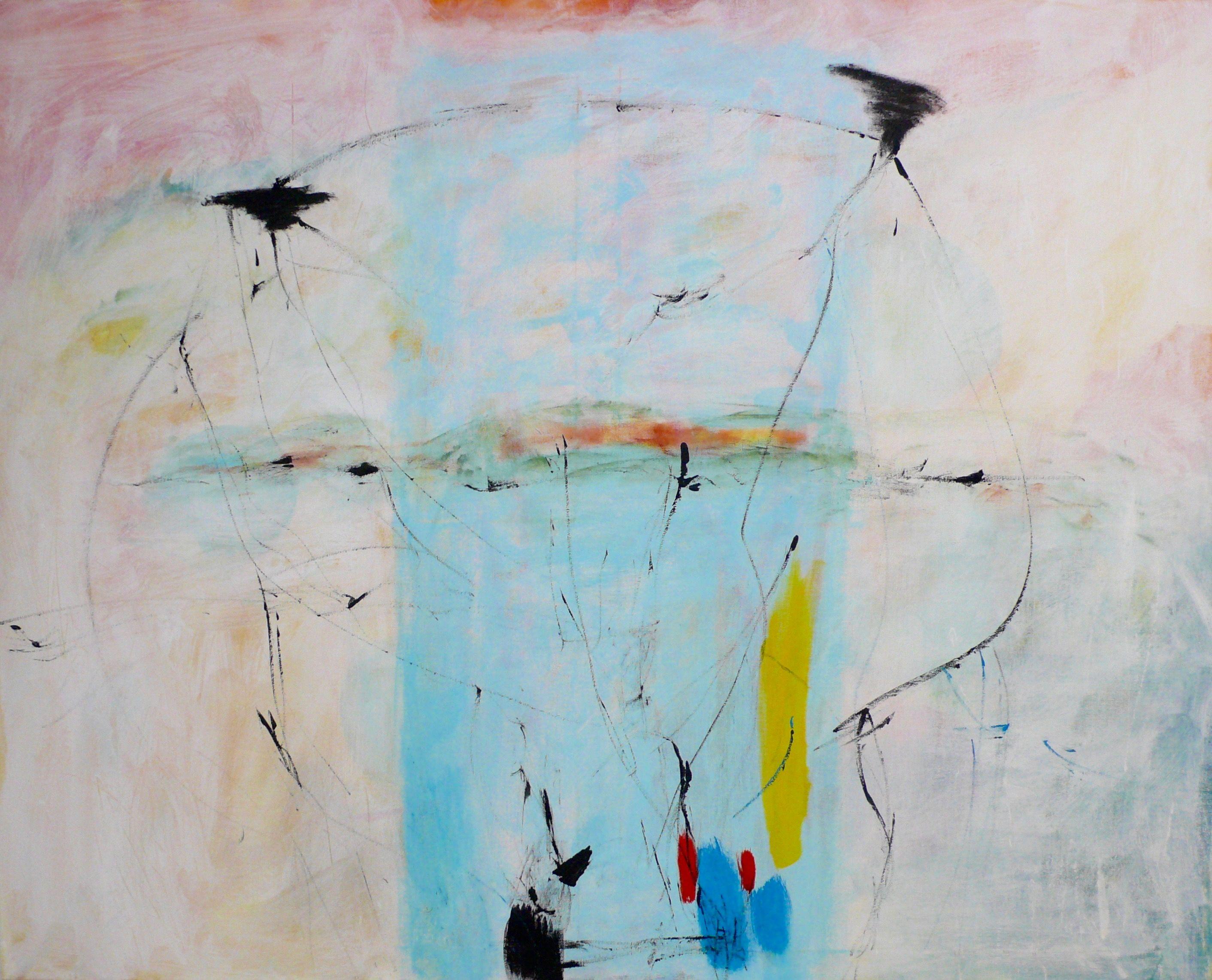 Fuera del azul 1, Pintura, Acrílico sobre lienzo - Painting de Christel Haag