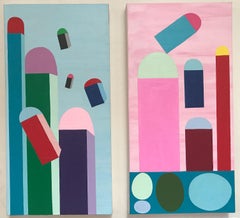 Tipping Point Diptych, Painting, Acrylic on Canvas