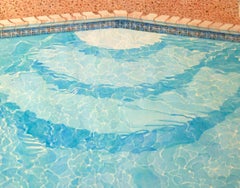 Pool Steps, Painting, Watercolor on Watercolor Paper