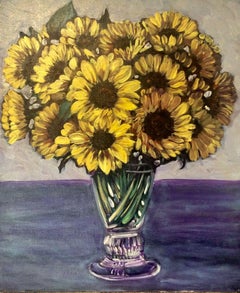 Natashaâ€™s Sunflowers, Painting, Oil on Canvas