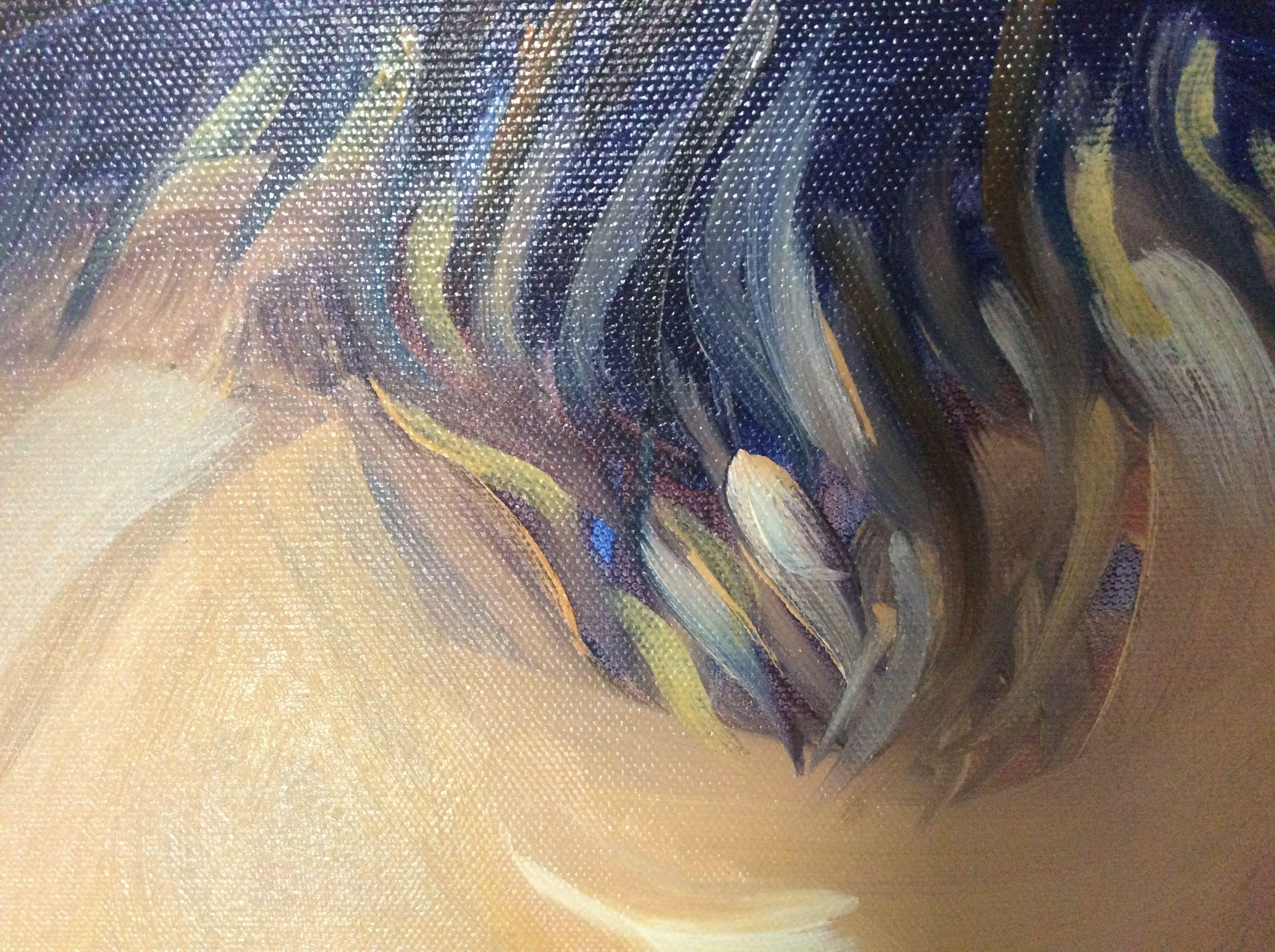 I baby doll sono un'arte in sé. Volevo catturare un'immagine che avevo del tipico baby doll quando ero un bambino negli anni '50. Trovo che i suoi occhi sbarrati nel ritratto siano ipnotizzanti. :: Pittura :: Impressionista :: Questo pezzo viene