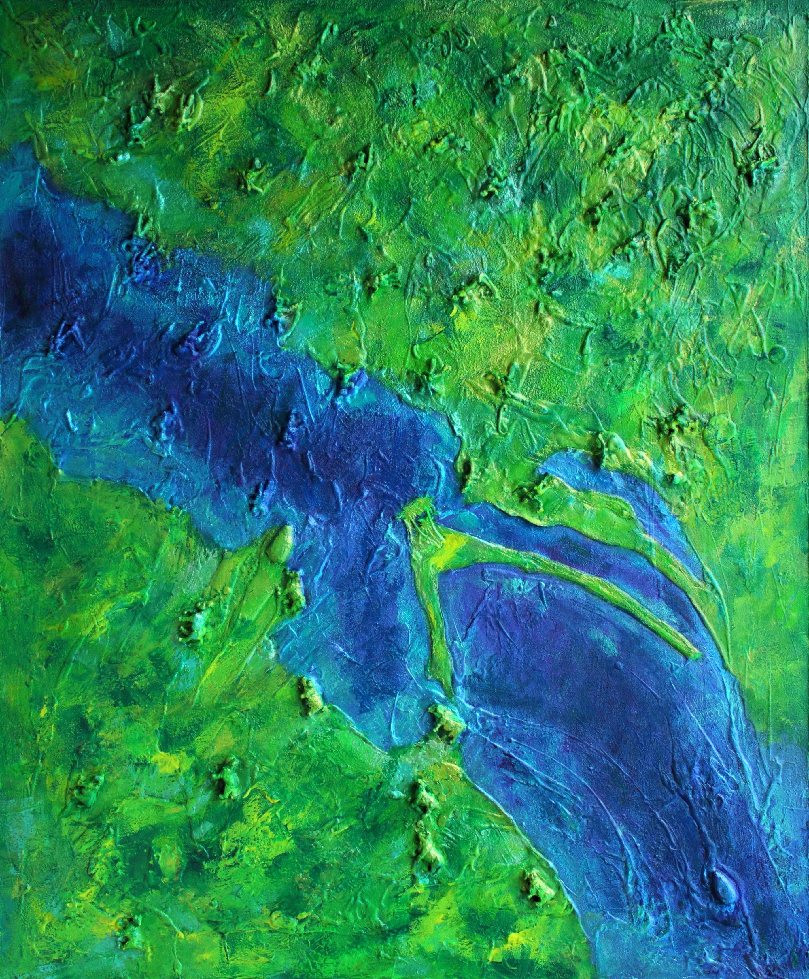 Pamela Rys Abstract Painting - Earth, Painting, Acrylic on Canvas
