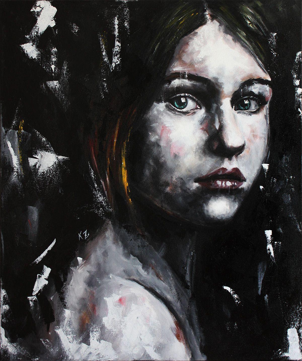 SONJA (PORTRAIT SERIES #5), Pittura, Acrilico su tela - Painting di Nymira Gray