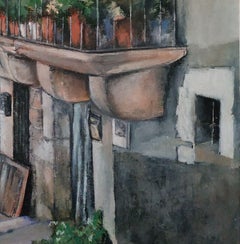 Stone balcony, Painting, Oil on Canvas
