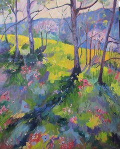 Spring Time on the Wildflower Reserve, Painting, Oil on Canvas