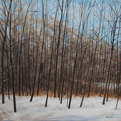 Browns d'hiver, peinture, acrylique sur toile