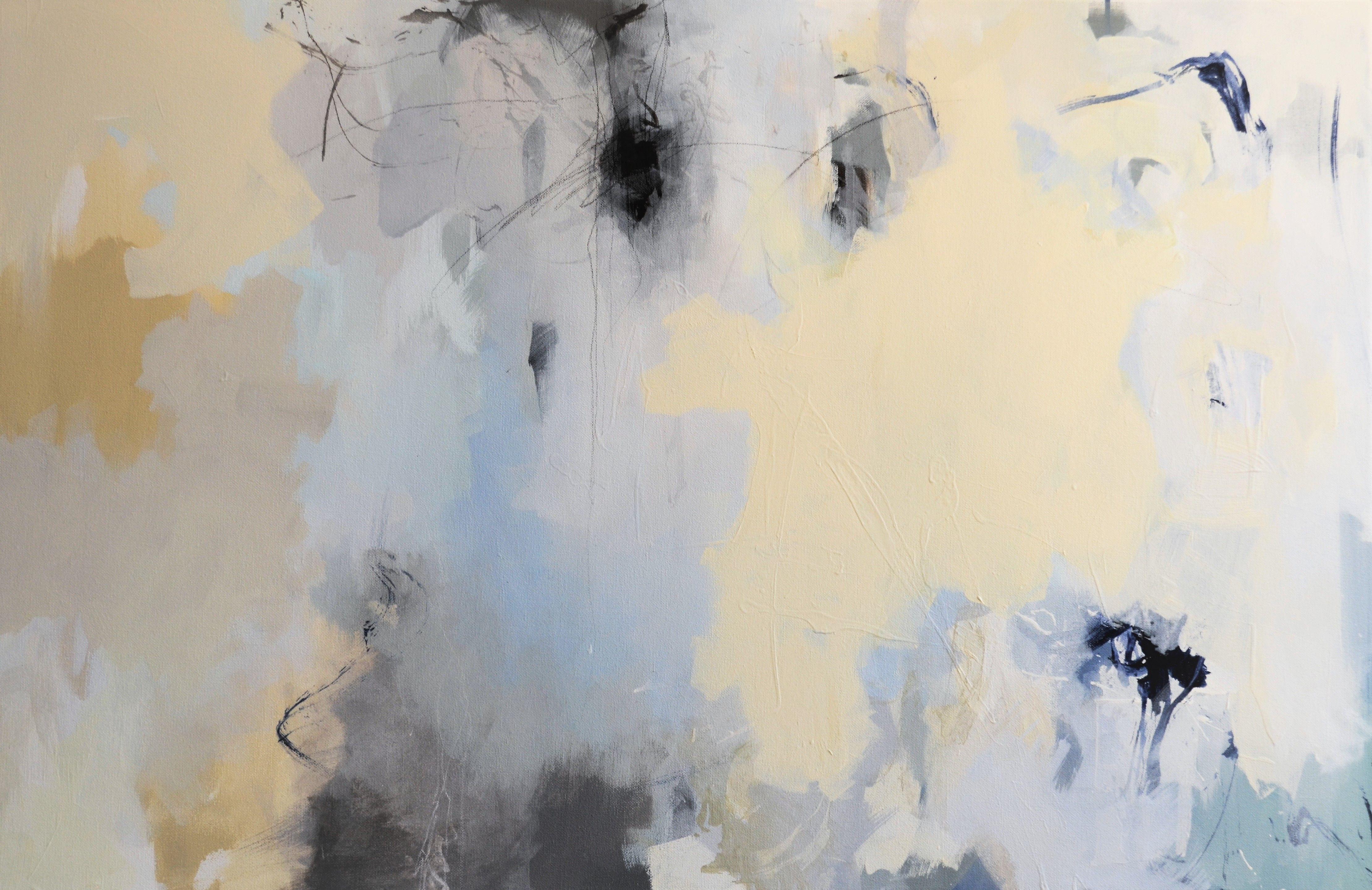 Abstract Painting de Nadia NL - Beige, Pintura, Acrílico sobre lienzo