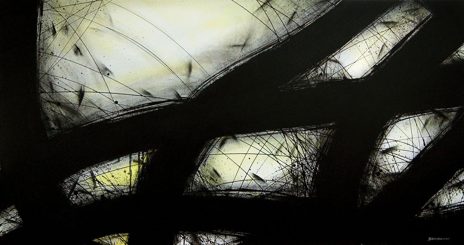 Abstract Painting de Ray Brandolino - Forma en movimiento, Pintura, Acrílico sobre lienzo