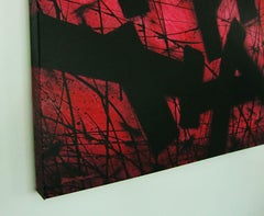 Red Flow, Painting, Acrylic on Canvas