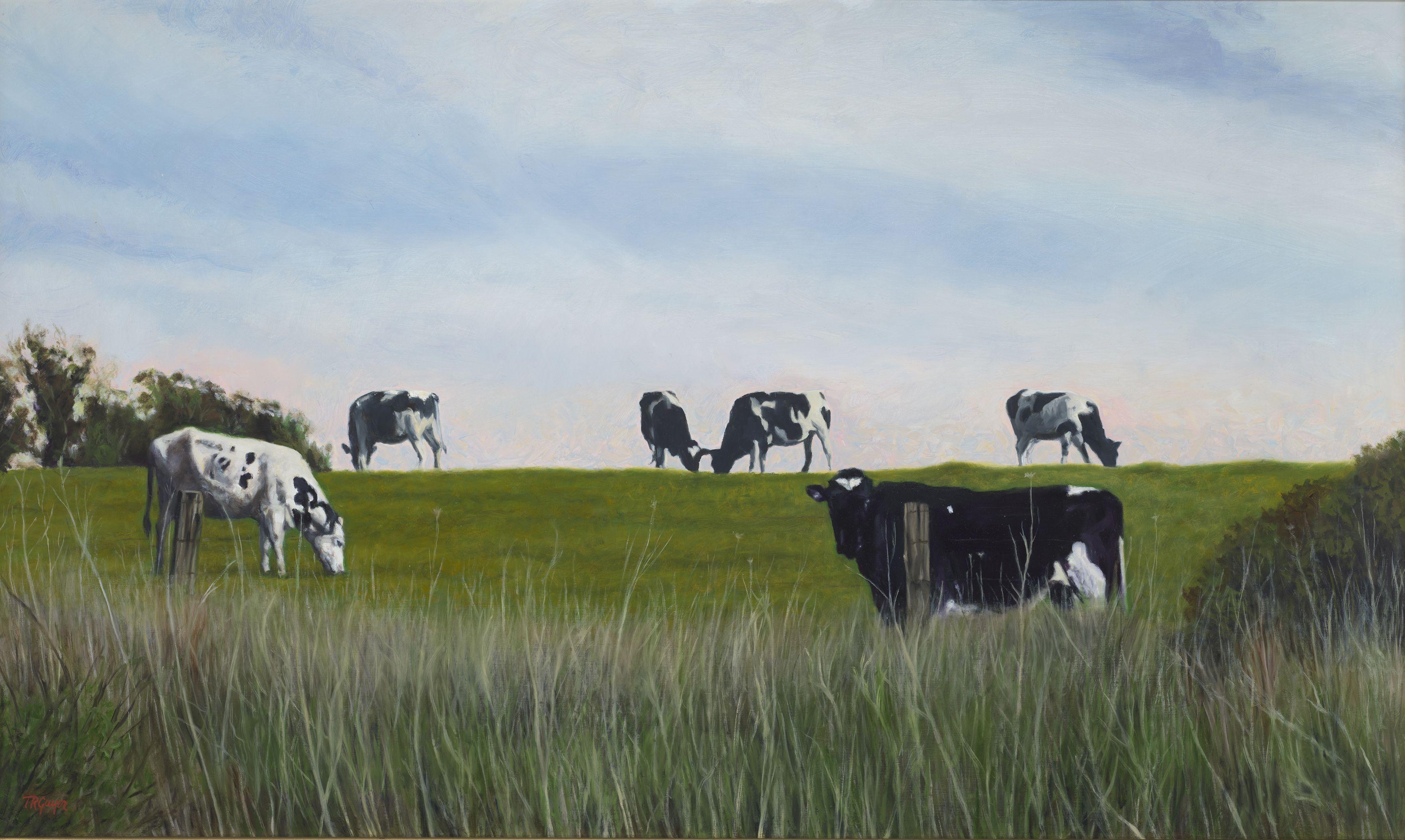 Pascolo di Highline, Pittura, Olio su tela - Painting di Terry Guyer