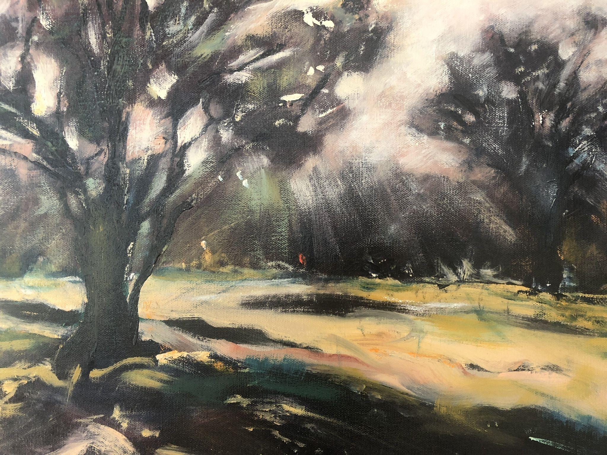 Öl auf Leinwand ein aktuelles Werk von unserer vergangenen Adresse in einem Ort namens Utopia Road Westport Neuseeland :: Malerei :: Impressionist :: Dieses Werk wird mit einem offiziellen, vom Künstler unterzeichneten Echtheitszertifikat geliefert