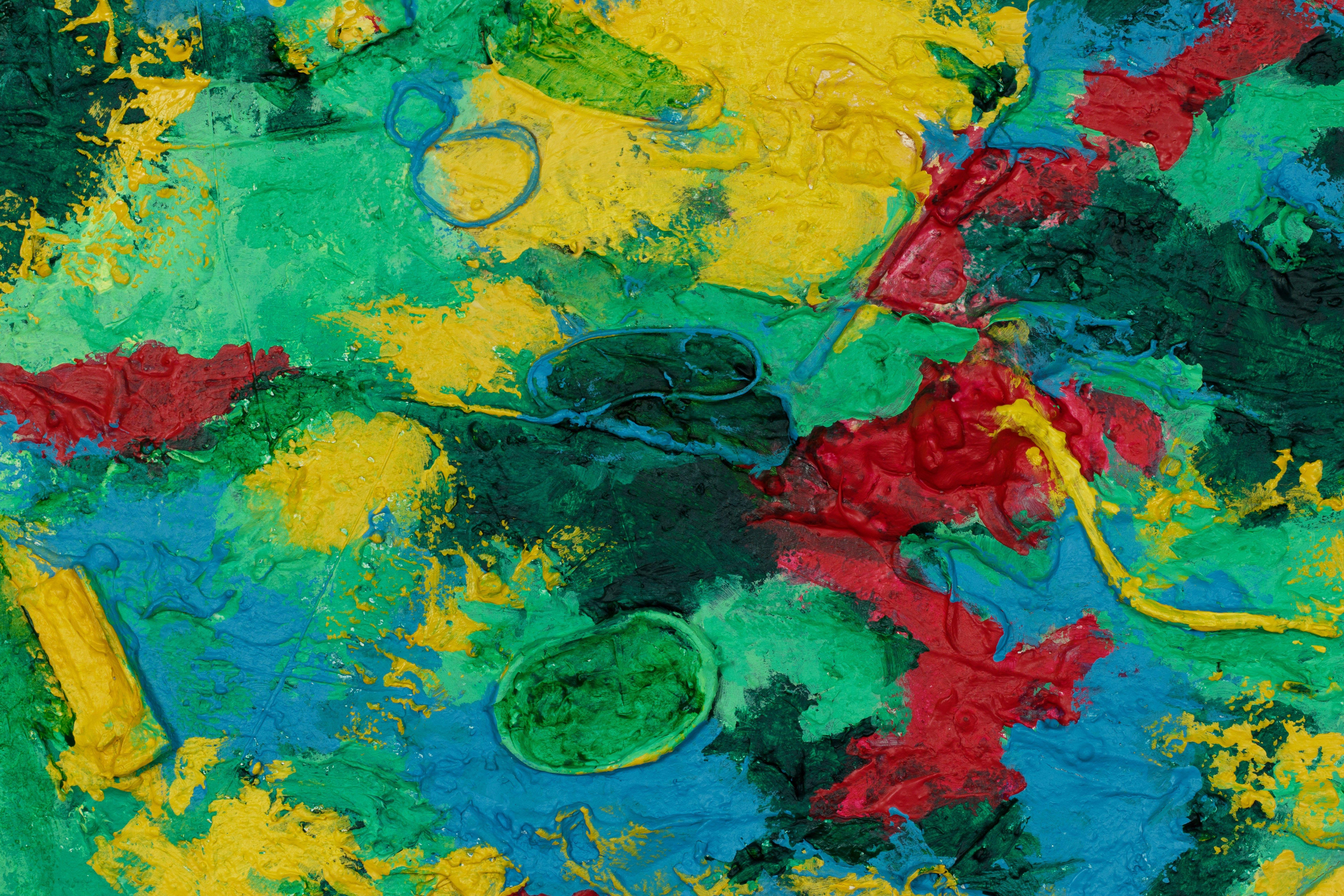 Disfruta, Pintura, Acrílico sobre lienzo - Painting Abstracto de Pamela Rys