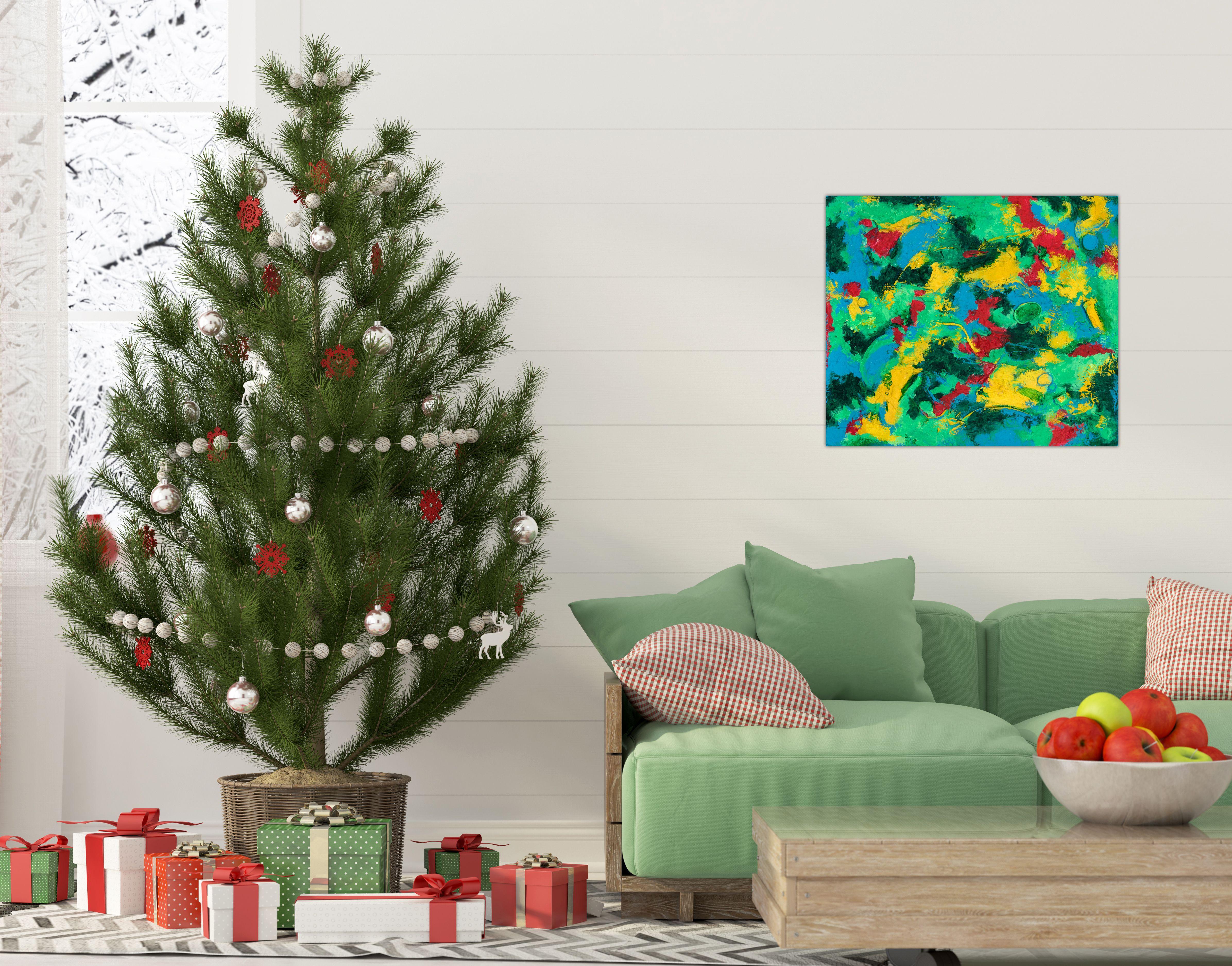 Se trata de una pintura abstracta sobre lino de alta calidad y lienzo hecho a medida. El estilo se define por el uso escultural de la pintura. Es una mezcla tridimensional de muchas capas de gesso grueso, pintura, arena y otros materiales. Acabado