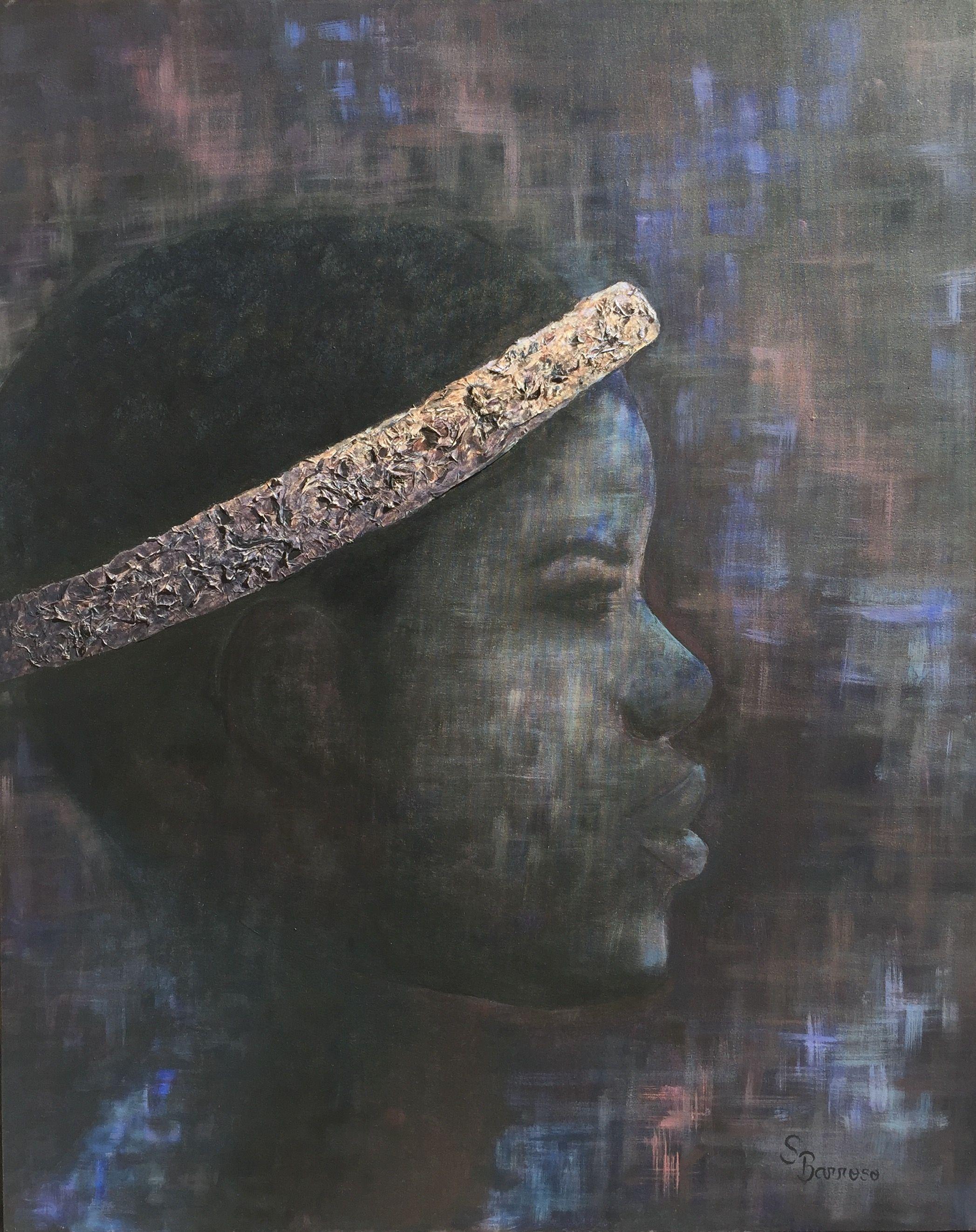 Tribù Swahili, Pittura, Acrilico su tela - Painting di Sofia Barroso