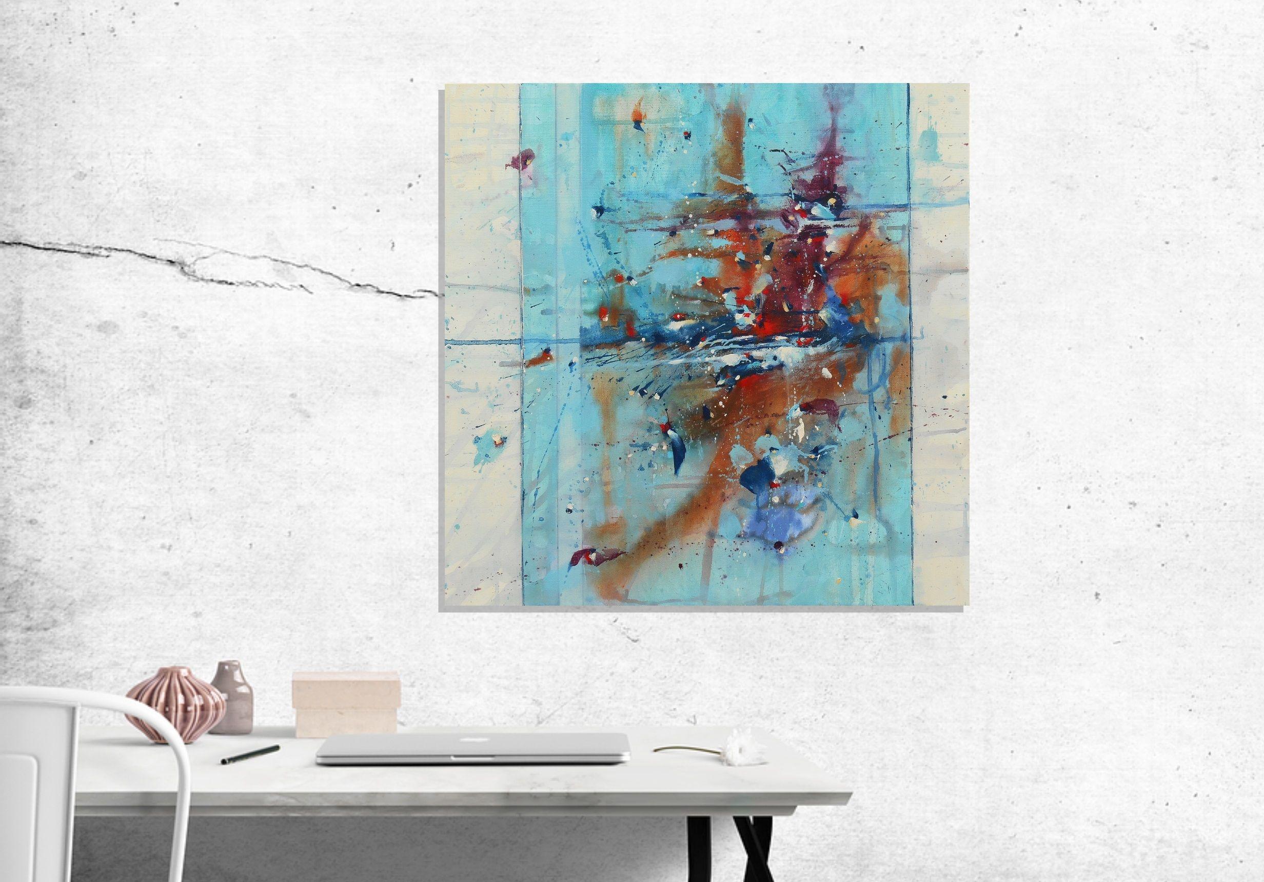 « Chasing Secrets », techniques mixtes sur toile en vente 1