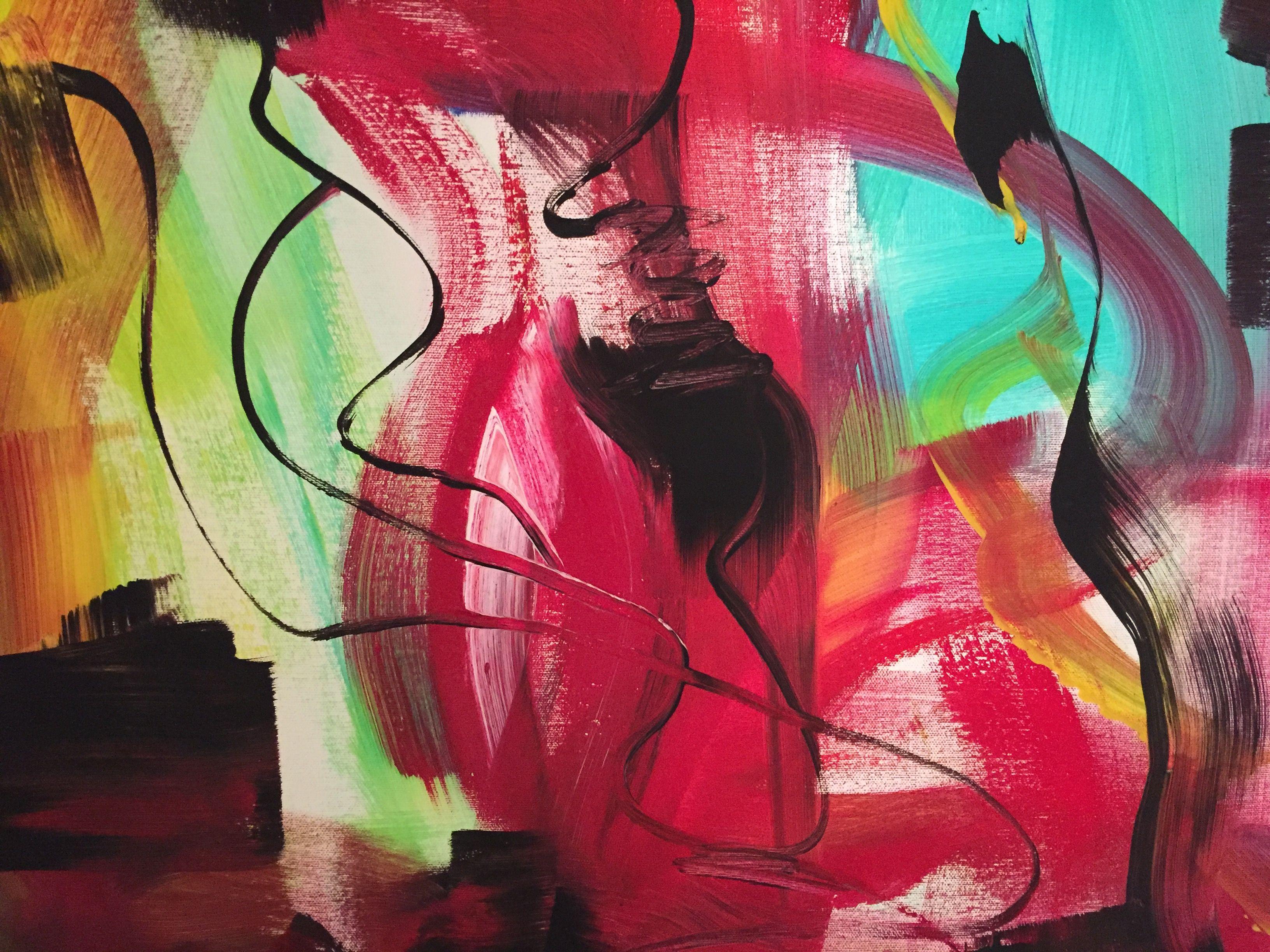 Ihr Körper, Gemälde, Acryl auf Leinwand (Moderne), Painting, von Christel Haag