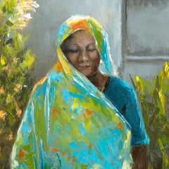 Jazmín azul, Pintura, Óleo sobre lienzo