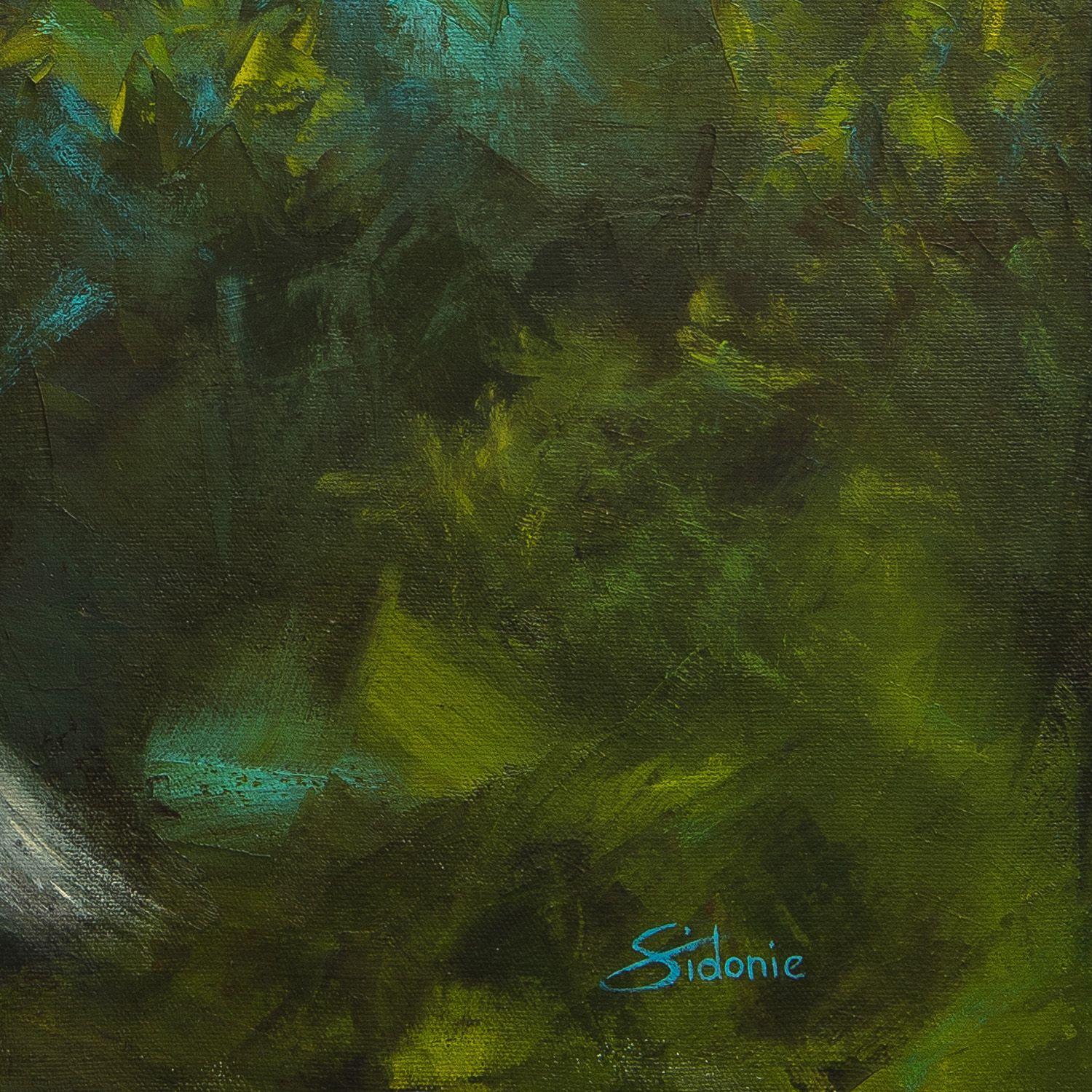 Blue Jasmine, Painting, Oil on Canvas For Sale 1