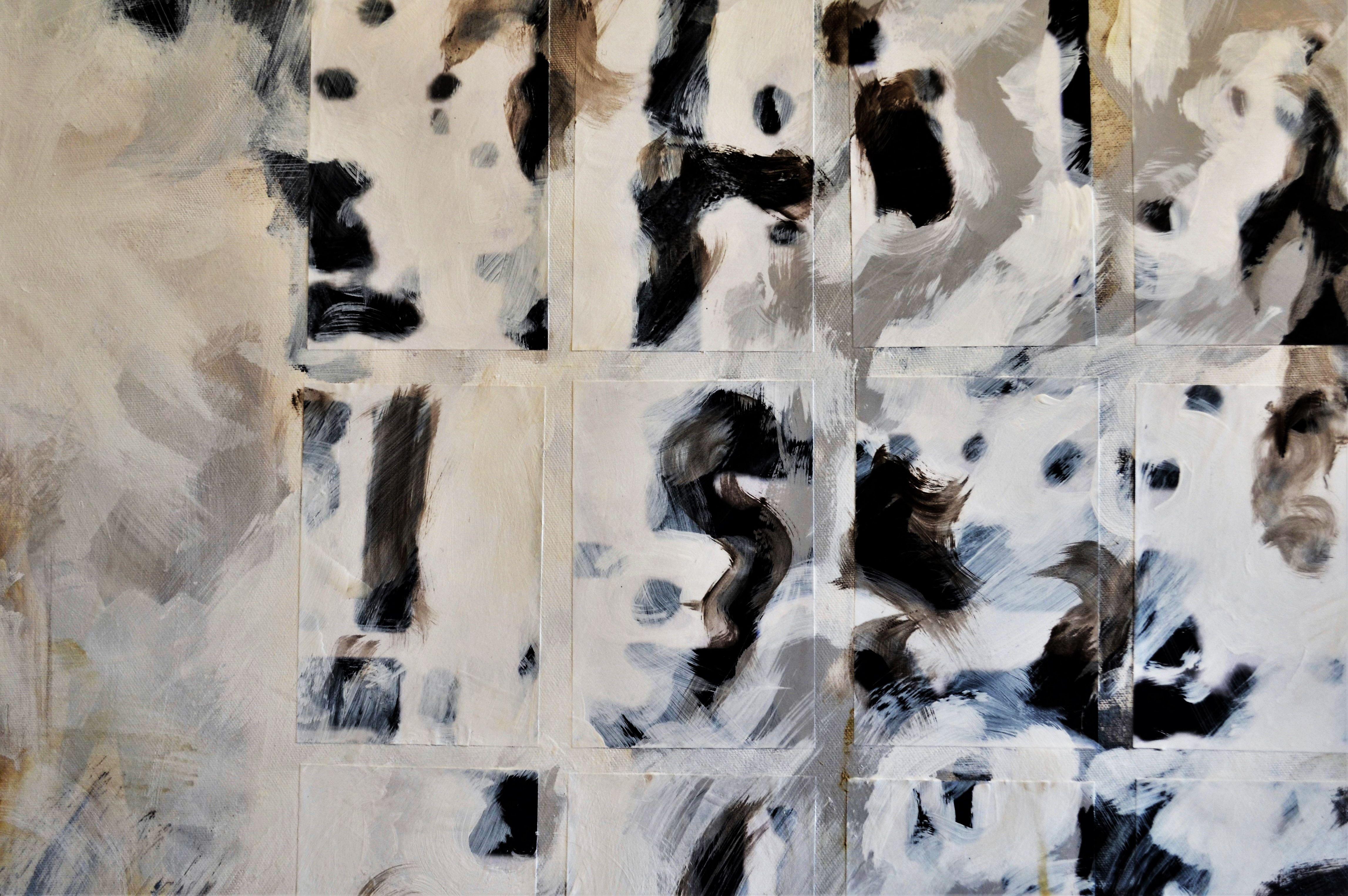 Tohu-bohu, Pintura, Acrílico sobre lienzo - Painting Abstracto de Nadia NL
