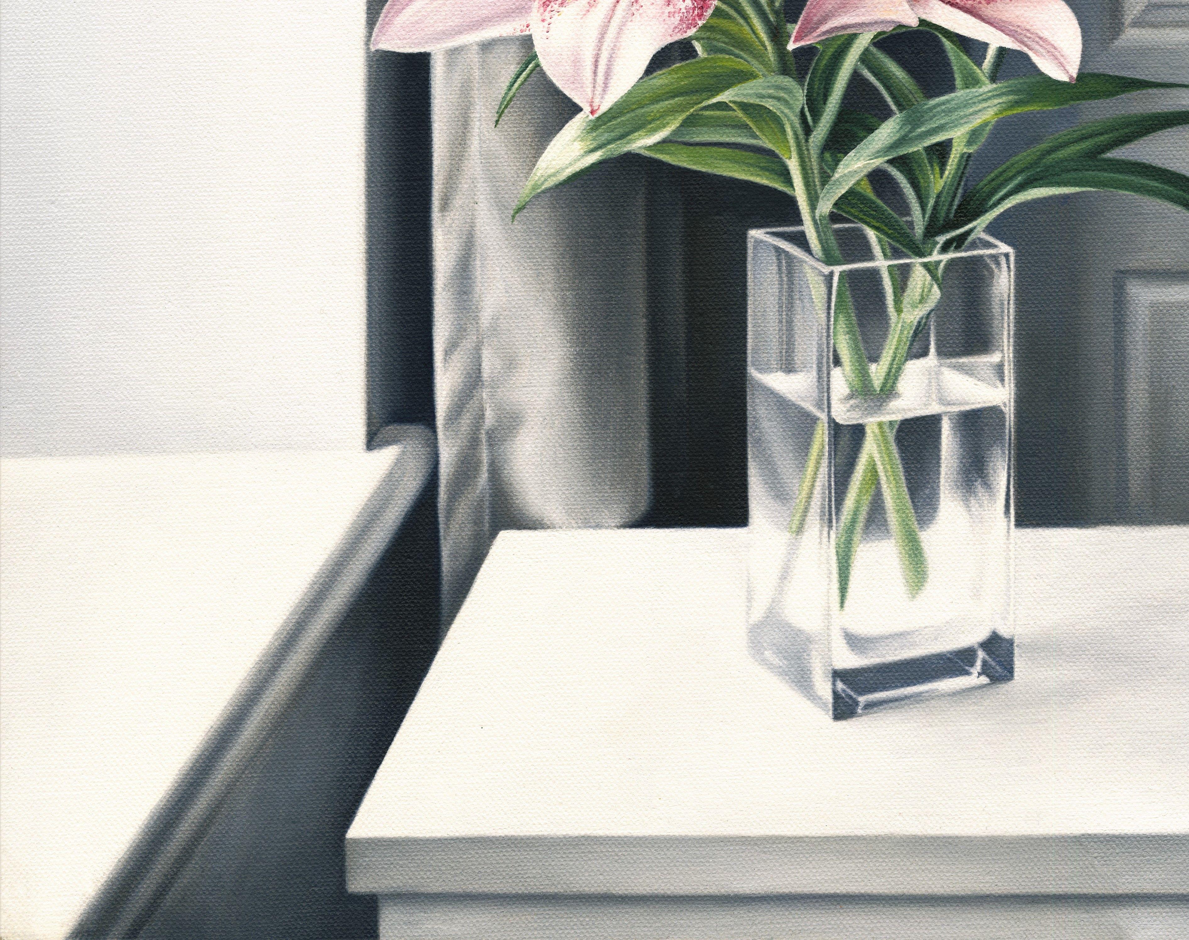 pink lily painting
