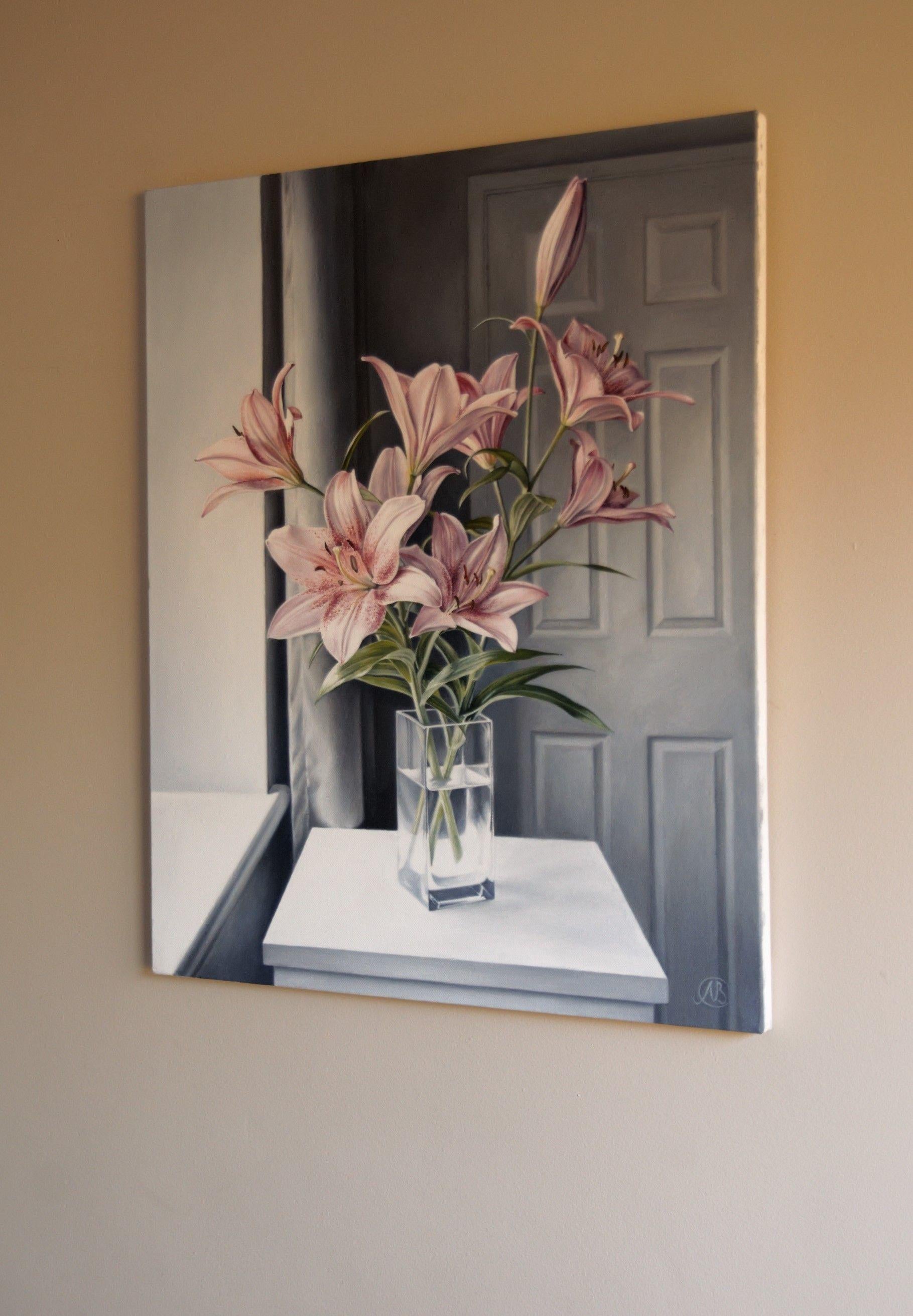 There are flowers I never tire of painting and lilies are among them.   I grew these lilies from bulbs in my garden and was very excited to watch them grow, develop buds and finally open. And of course, naturally, I couldnΓÇÖt resist painting their
