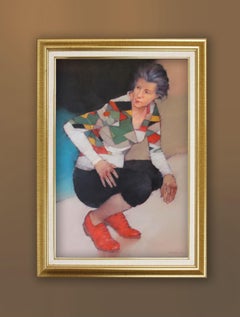 Patent Red Shoes, Painting, Acrylic on Canvas